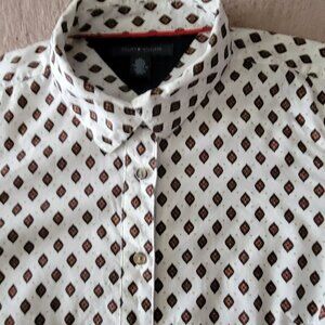 Tommy Hilfiger Pattern Button Down Shirt Women's Size XS